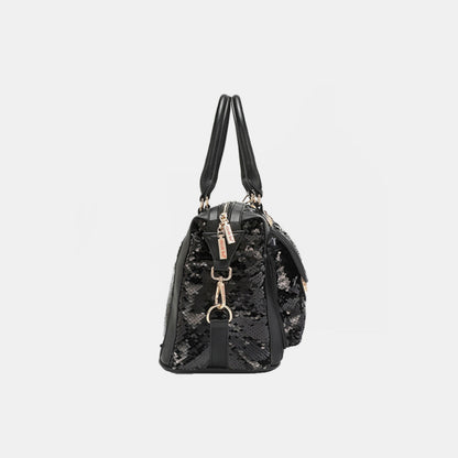 Nicole Lee Sequin Patch Boston Bag