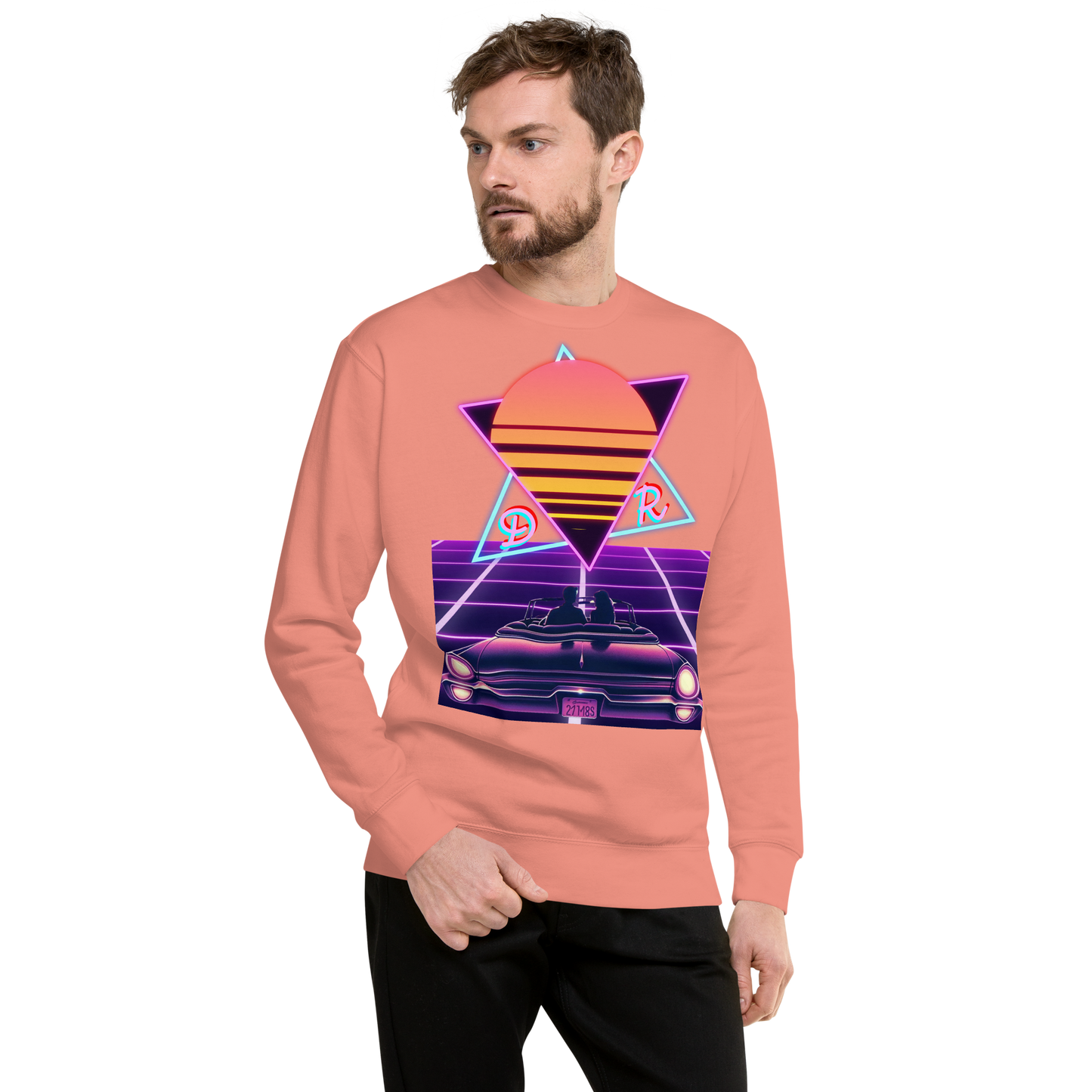 Neon Sunset Drive Men’s Sweatshirt