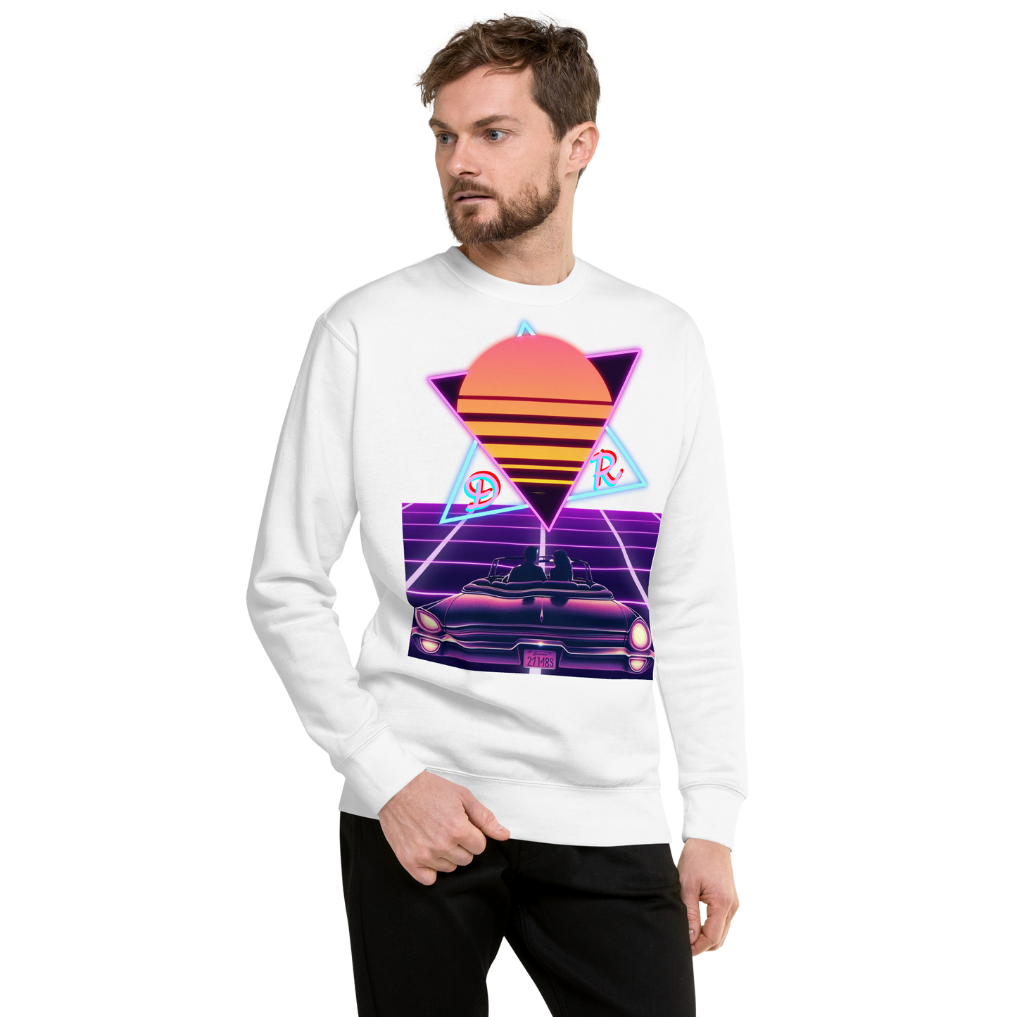 Neon Sunset Drive Men’s Sweatshirt